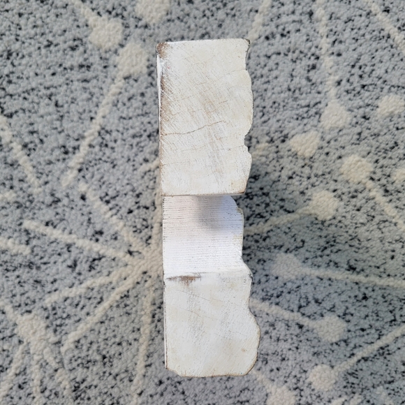 Farmhouse Rustic Gold & White Wooden K - Picture 6 of 10